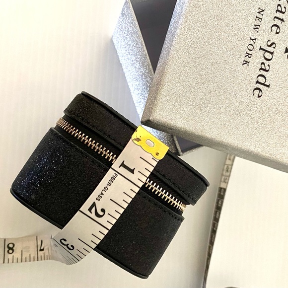NWT Kate Spade Tinsel Boxed Jewelry Holder Glitter (Black) - Picture 6 of 8